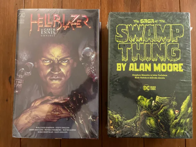 Hellblazer By Garth Ennis Omnibus Hc & Swamp Thing By Alan Moore Box Set Tpb Lot