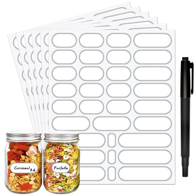 Spice Labels Stickers,Waterproof Pantry Labels for Mason Jars, Food
