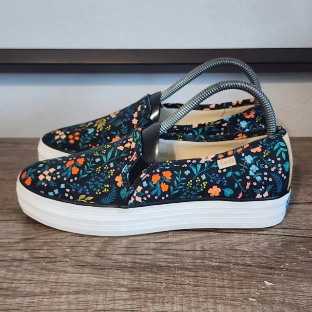 Keds Double Decker x Rifle Paper Co Women's Shoes Size 7.5 Blue