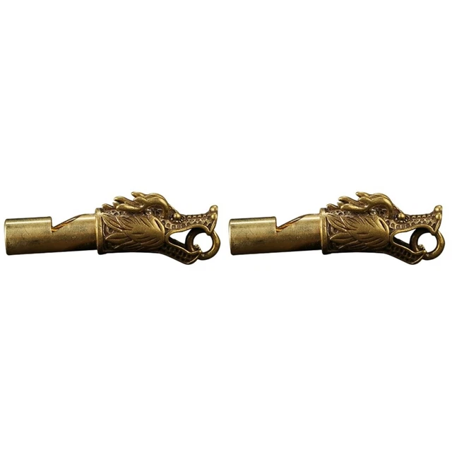 2 pz Rubinetto Ottone Fischietto Viaggio Fuori Giocattoli Fischietti Retro