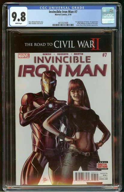 Invincible Iron Man #7 CGC 9.8 (2016 Marvel) 1st Riri Williams