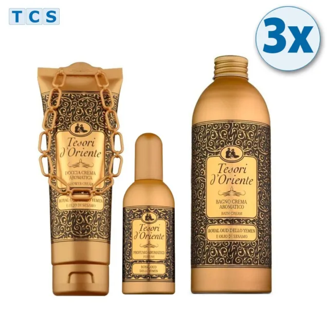 TESORI D'ORIENTE Royal Oud Pflegeset Cremebad, Duschgel, Eau de Toilette Parfüm