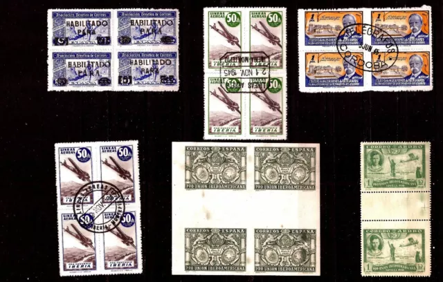 pim1024 ESPAGNE,vignettes et timbres:Ibéria,orphelins et union Iberoaméricaine