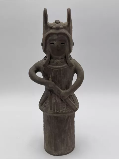Japanese Haniwa Figure Museum Replica Warrior Mingei Haniwa Wara Terracotta Clay
