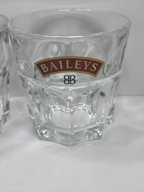 Baileys Irish Cream 2 x Short Thick Set Drinking Glasses 3