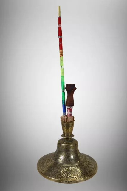 antik Messing hand Wasserpfeife shisha Antique Brass Hookah Afghanistan 23/L