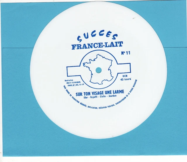 Pub Succès Francia Leche N º 1 Vinilo 45RPM 15cm Suave L