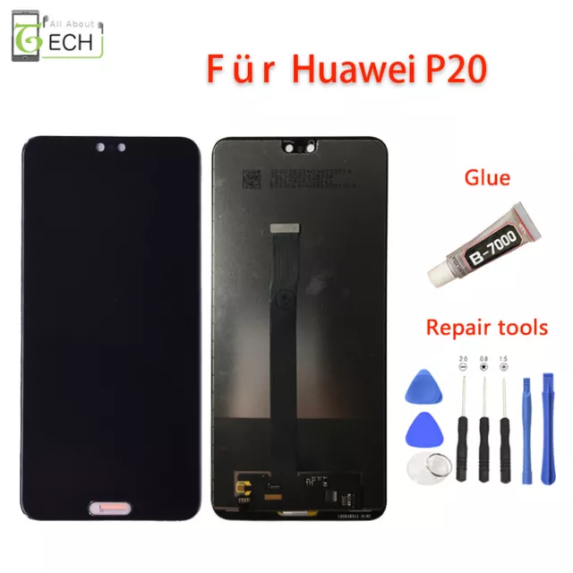 LCD Touchscreen für Huawei P20 Display Glas Displayeinheit Schwarz