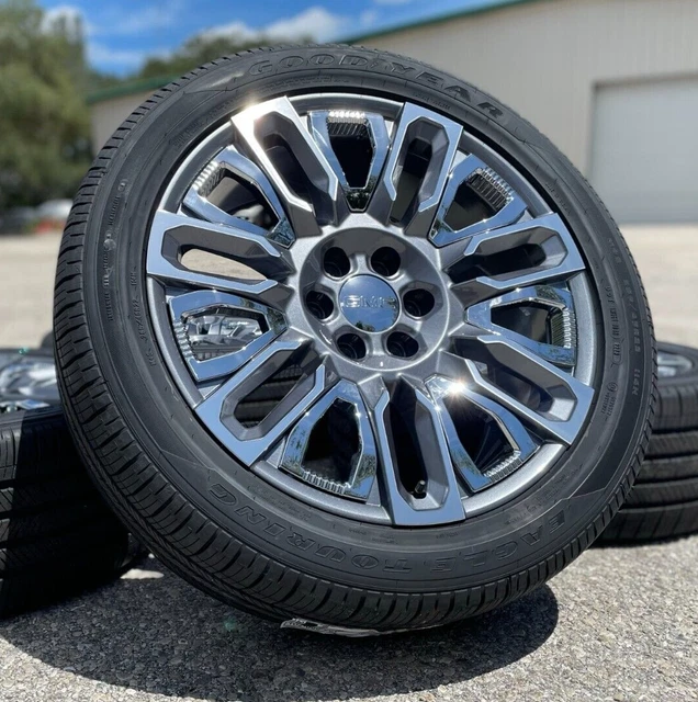 22& GMC YUKON Denali Ultimate Wheels Rims Tires 2023 2024 Chevy