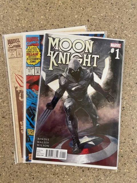 Marvel Moon Knight #1 W/Avengers- STRYFES #1 W/X-MEN And Hellstorm #1  VF-Nm