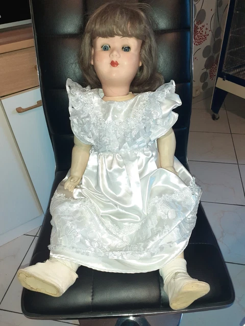 Grande poupée 71cm ancienne allemande tête porcelaine marqué  Germany à Restauré