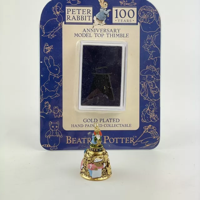 100 Jahre Beatrix Potter Peter Kaninchen Fingerhut vergoldet handbemalt