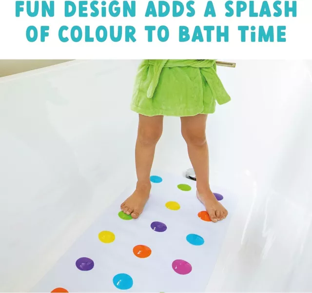 Munchkin Dandy Dots Non Slip Baby Bath Mat, Colourful 1 Count (Pack of 1) 3