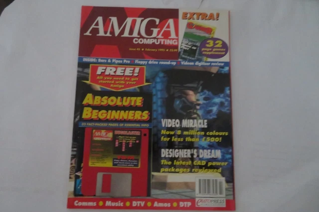 Retro Computer Clicker 9 VINTAGE AMIGA Computer Magazines with any freebies (discs) see ...