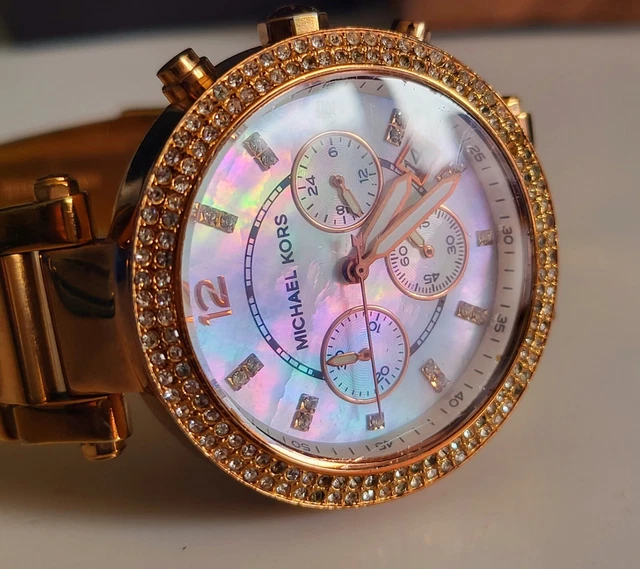 Genuine Michael Kors MK5491 Ladies Watch Rose Gold Parker Chronograph RRP £289