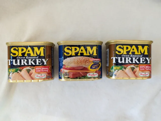 SPAM BY Hormel Set Of 3 Collectible Tin Banks, Turkey And Regular Spam