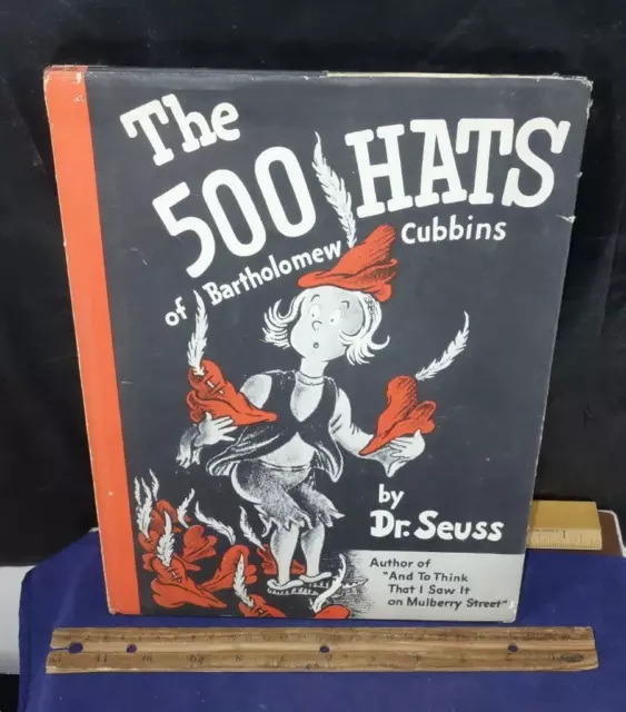 The 500 Hats Of Bartholomew Cubbins Dr Seuss 1st Edition 2nd Printing HC DJ Book