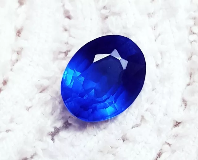 6.00 CT Ggl Certifié Naturel Topaze Bleu Londres Forme Ovale Desseré Gemme