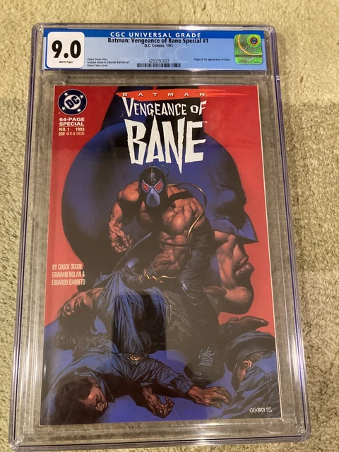 Batman: Vengeance Of Bane Special #1 1992 VF/NM (9.0) CGC, White Pages-1st Bane Batman: Vengeance Of Bane Special #1 1992 VF/NM (9.0) CGC, White Pages-1st Bane