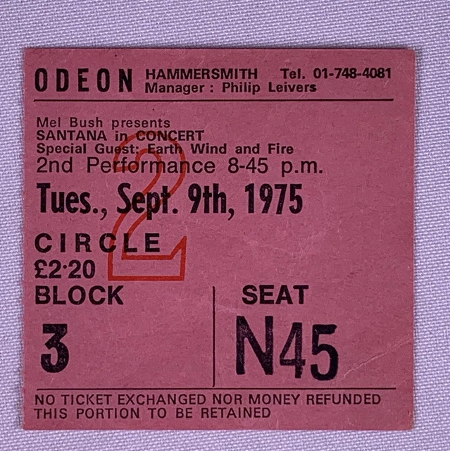 Billet Original AC/DC Concert 1978 Odéon Hammersmith - Collector UK