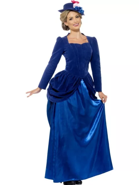 Damen Viktorianisch Dame Kostüm Mary Poppins Outfit Neu Von Smiffys 2