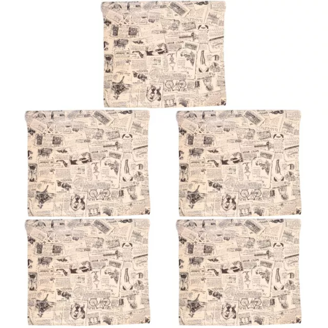 5 Rolls Vintage Newspaper Wallpaper Home Accents Decor Household