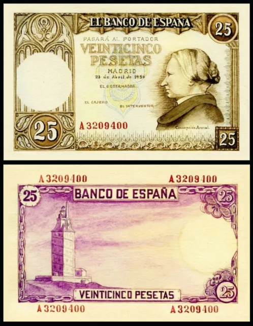 Facsimil Billete 25 Pesetas de 1956 NE - Reproduction