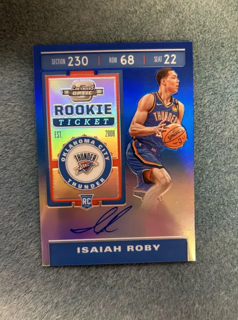 2019-20 Panini Optic Contenders Blue #/99 Rookie Ticket Isaiah Roby. celtics mav