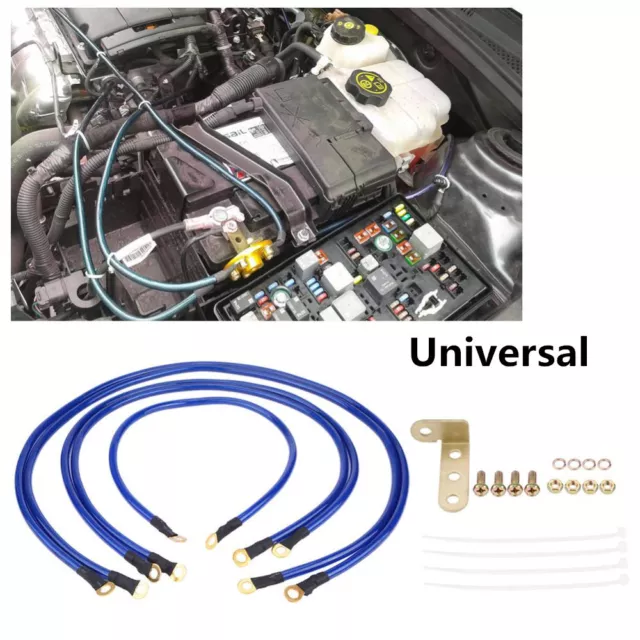 Universal 5-Point Engine Earth Cable System Ground Grounding Wire Kit 2