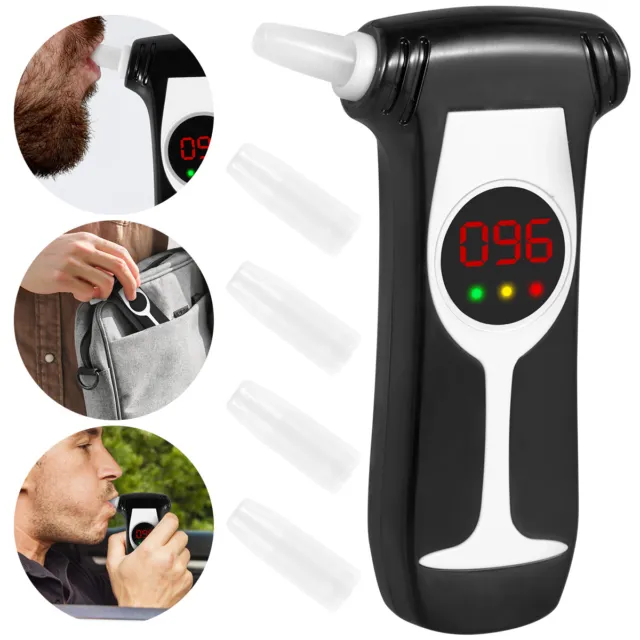 Police Digital Breath Alcohol Analyzer Tester LCD Breathalyzer Test Detector Kit