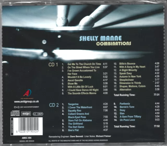 JAZZ  Shelly Manne  -  Combinations   [2CD] 2