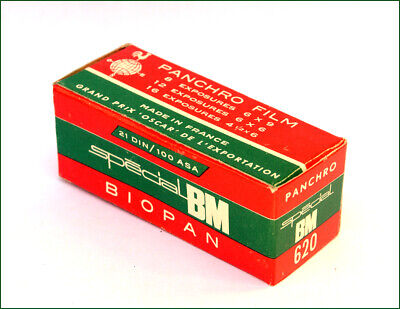 RARE 3 FILMS GEVAERT EN BOITE GEVAPAN FORMAT 9,5cm  EXCELLENT ETAT  PERIME 1956 