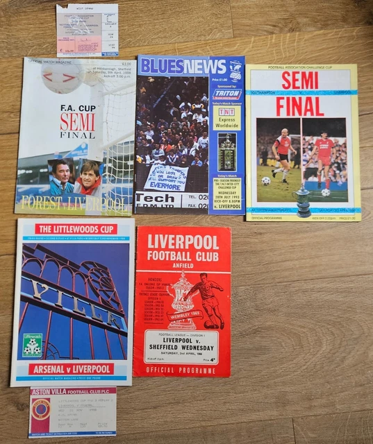 LIVERPOOL 1980S, 1966, 1993 Football Programmes, with 2 tickets - Job ...