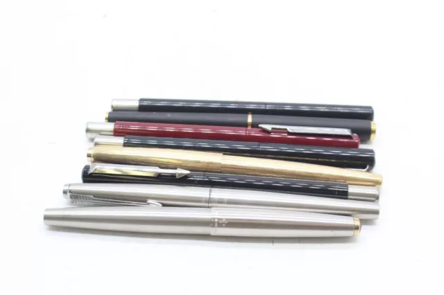 C x8 Vintage Parker Fountain Pens Inc. Gold Plated, Stainless Steel, Arrow etc