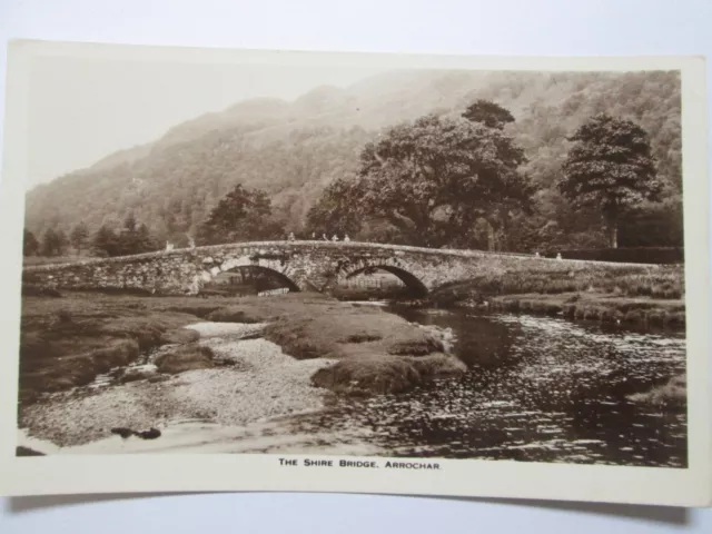 The Shire Bridge Arrochar Argyll Real Photo Vintage Postcard K36