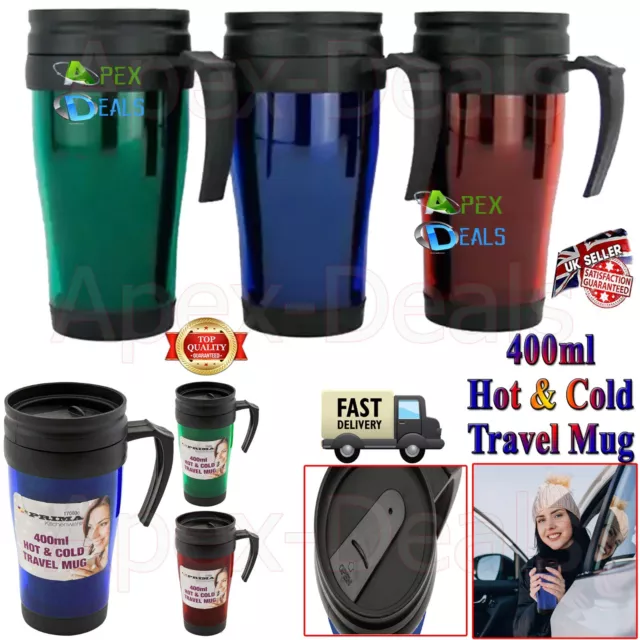 Thermos Flask Travel Mug Insulated Cold & Hot Tea Coffee Drink Thermal Cup 400ml
