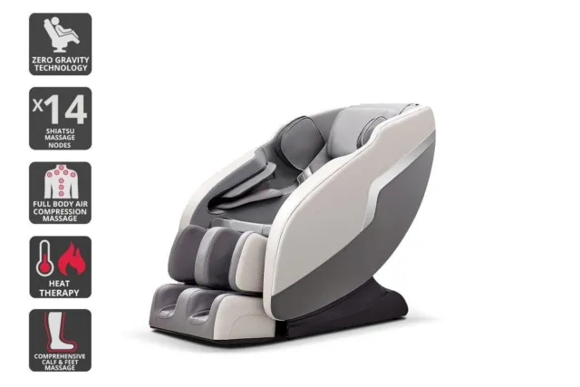 S1 Zero-Gravity Heated Shiatsu Massage Recliner Chair (Grey)