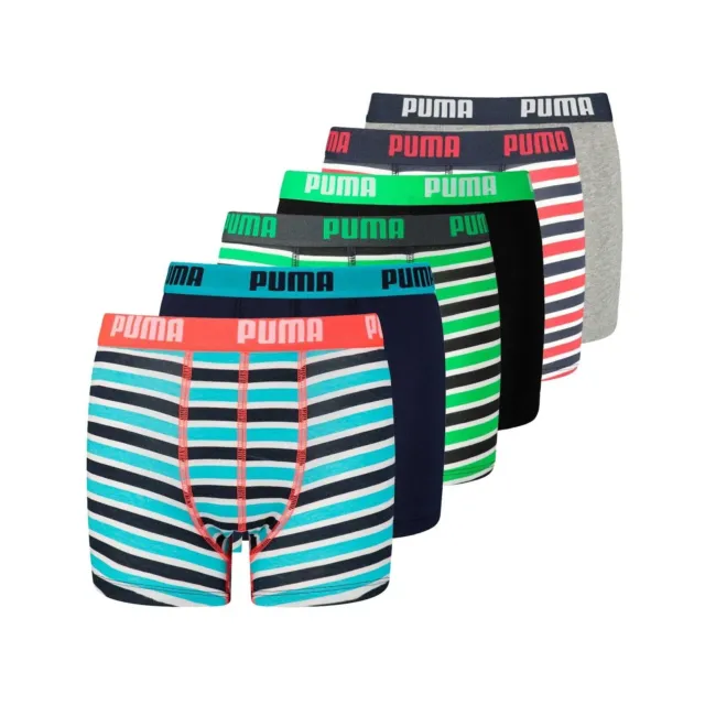 Puma' Boys' Boxer Shorts, 6er Pack - Basic Boxer Ecom ,Cotton Stretch,