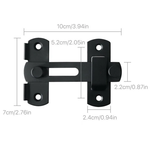 Matte Black Stainless-Steel Gate Latches Flip Latch Safety Door Bolt Latch Lock
