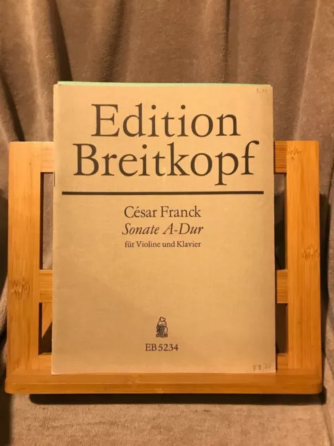César Franck Sonate pour violon en La Majeur partition éd. Breitkopf EB 5234