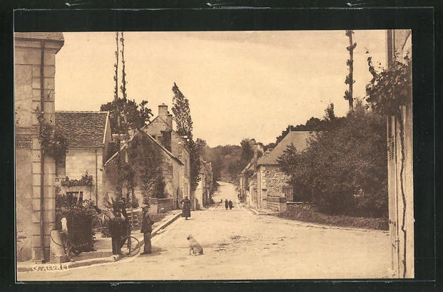 CPA Le Petit-Pressigny, Rue Principale, coté sud