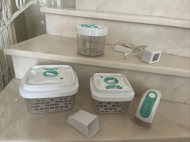 Neues VacuFresh 200 Set inkl. 3 Behälter, Gerät, Wandhalterung und Ladegerät