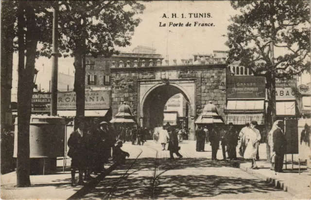 CPA AK TUNISIE TUNIS La Porte de France (32463)