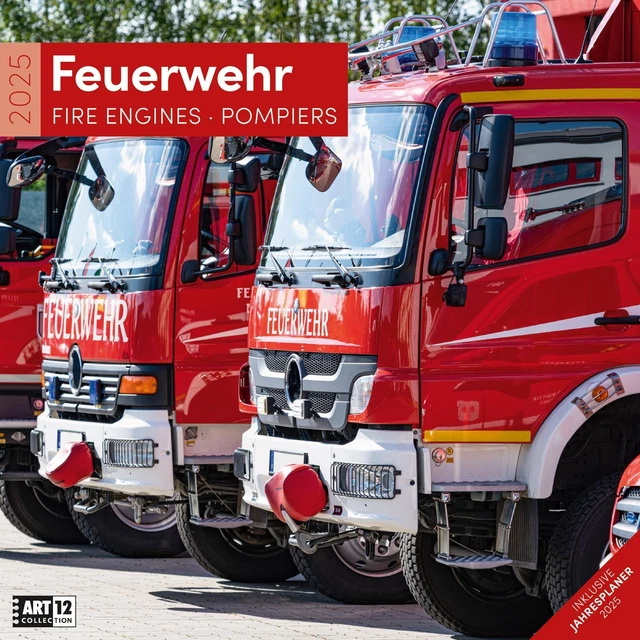 ACKERMANN KUNSTVERLAG Feuerwehr Kalender 2025 30x30 Kalender