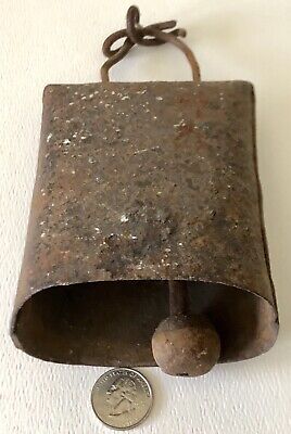 Antique Hand Made Cast Iron Clap Cow Sheep Bell Primitive Country Farm Barn AAFA