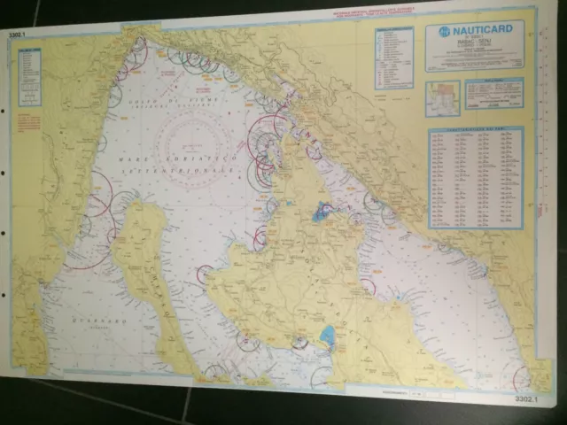 Carta Nautica Nauticard 3301.1 / 3301.2 Medolino Rabac Isola Di Cherso - Lussino