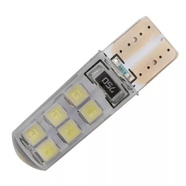 10x Xenonweiß T10 W5W 12-SMD 2835LED Canbus ErrorFree Silica Glühbirnen