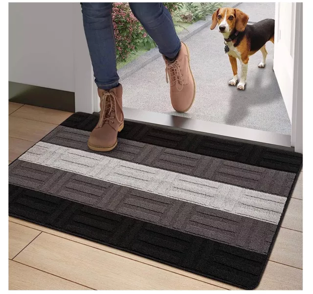 Door Mat 60x90cm, Non-Slip Rubber Backed Entrance Rug for Indoor and Outdoor