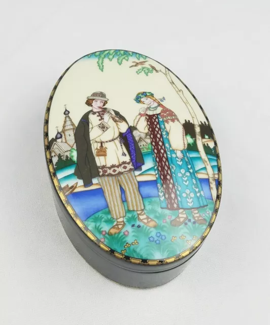 Vintage Heinrich Villeroy & Boch Las Nieve Maiden Porcelana Caja W. Germany