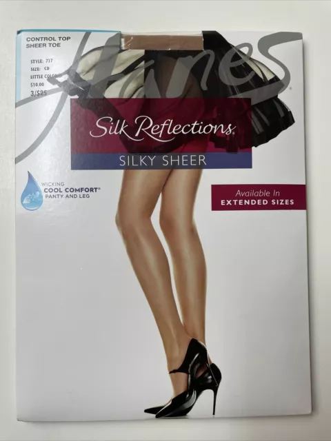 Hanes Silk Reflections Silky Sheer Control Top Sheer Toe 717 CD Barely There